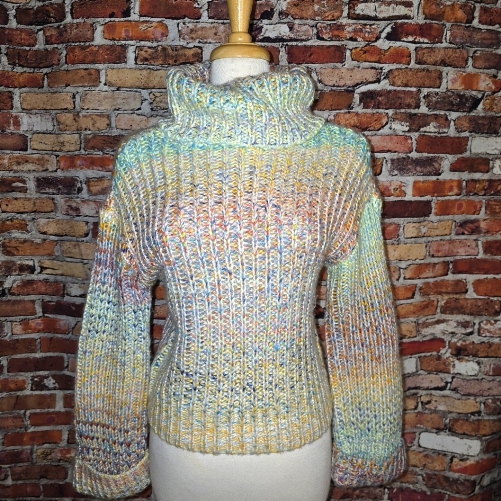 RD STYLE Multicolor Knit Turtleneck Sweater SIZE XS